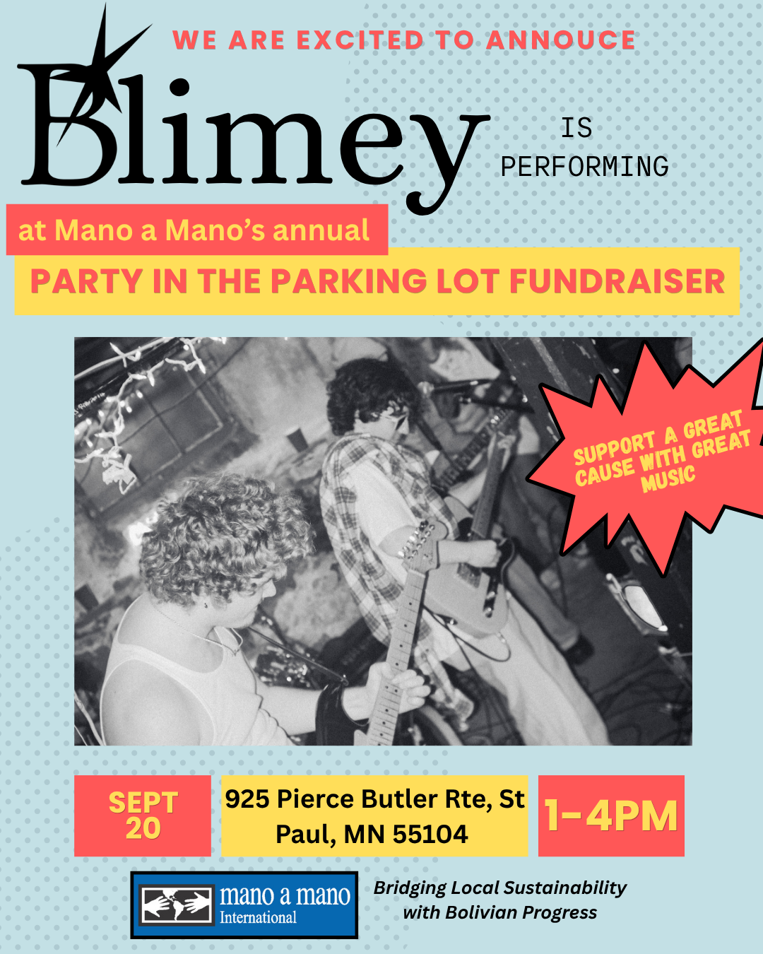 Party In the Parking Lot Fundraiser poster